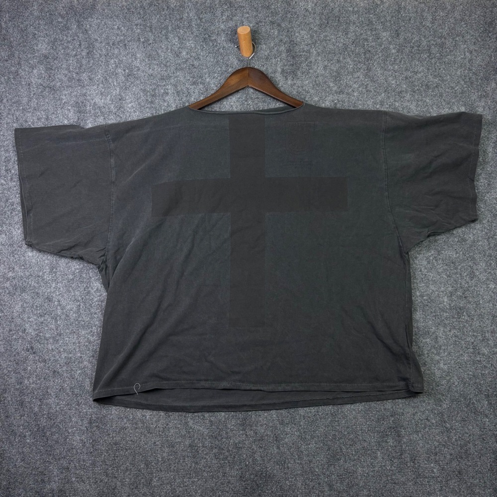 Yeezy Vultures Box T-Shirt Mens Size 3 Black Cross Graphic Kanye West Merch Tee
